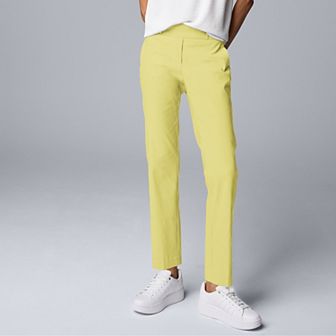 Petite Simply Vera Vera Wang Simply Polished Twill Ankle Pants