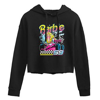 Juniors' Barbie® Dream Driver Cropped Hoodie