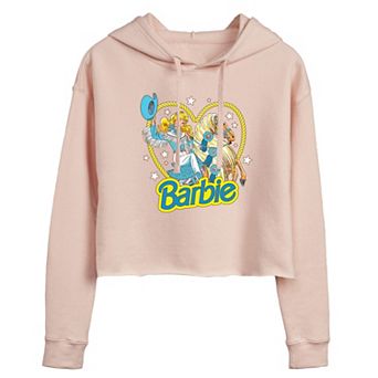 Juniors' Barbie® Retro Western Cowgirl Cropped Hoodie