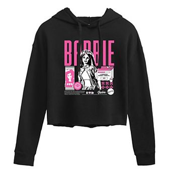 Juniors' Barbie® Y2K Barbie Cropped Hoodie