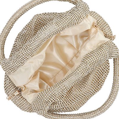 美品 JESSICA MCCLINTOCK パーティバッグ ビーズ ゴールド
