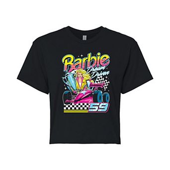 Juniors' Barbie® Dream Driver Cropped Tee