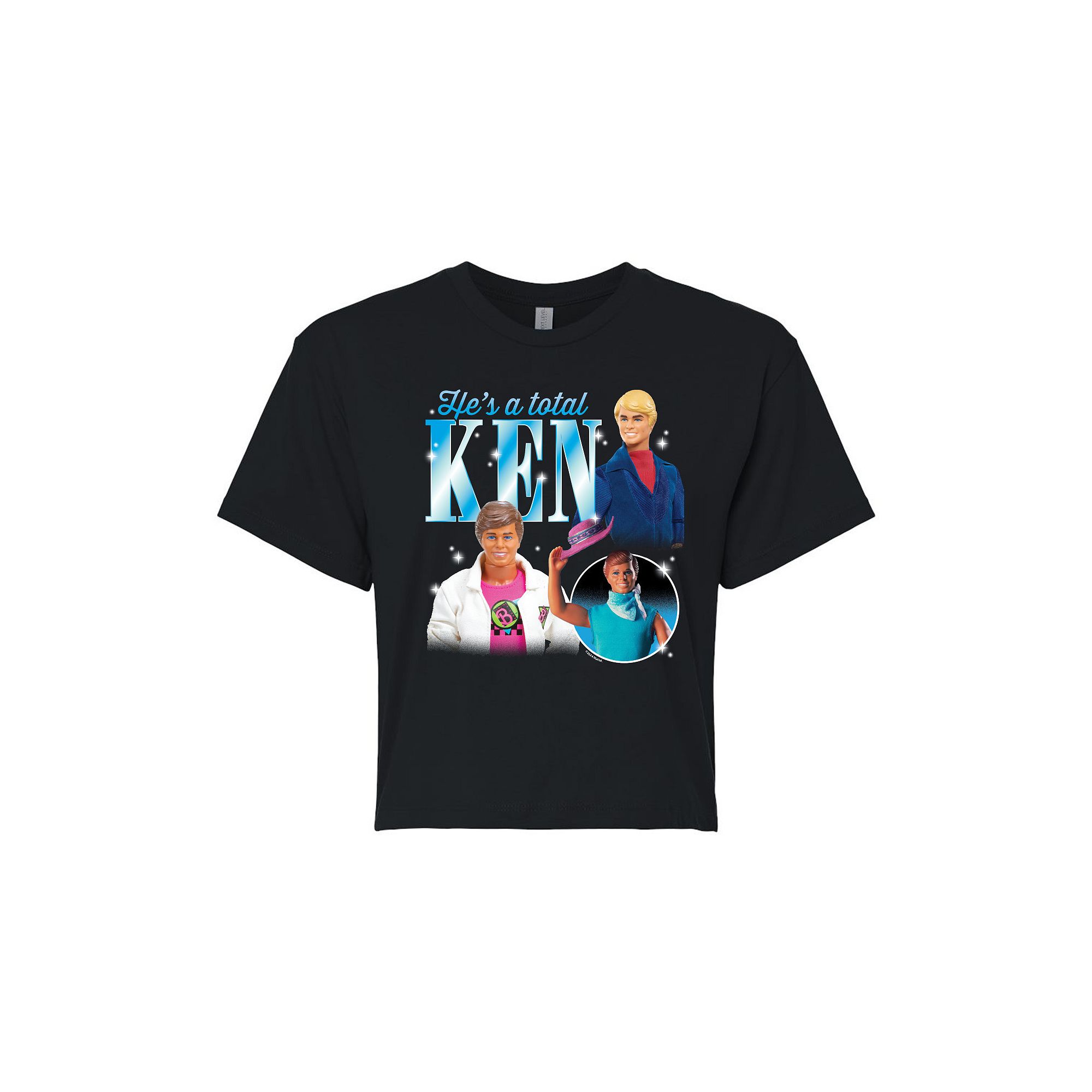 Juniors Barbie® Hes A Total Ken Cropped Tee, Girls, Size: Small, Black