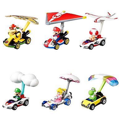 Hot Wheels Mario Kart Die-Cast Toad P-Wing and Plane Glider by Mattel