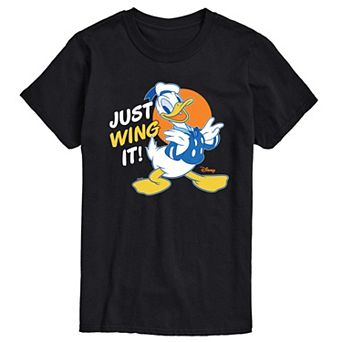 Disney's Mickey Mouse & Friends Donald Duck Men's Just Wing It Graphic Tee