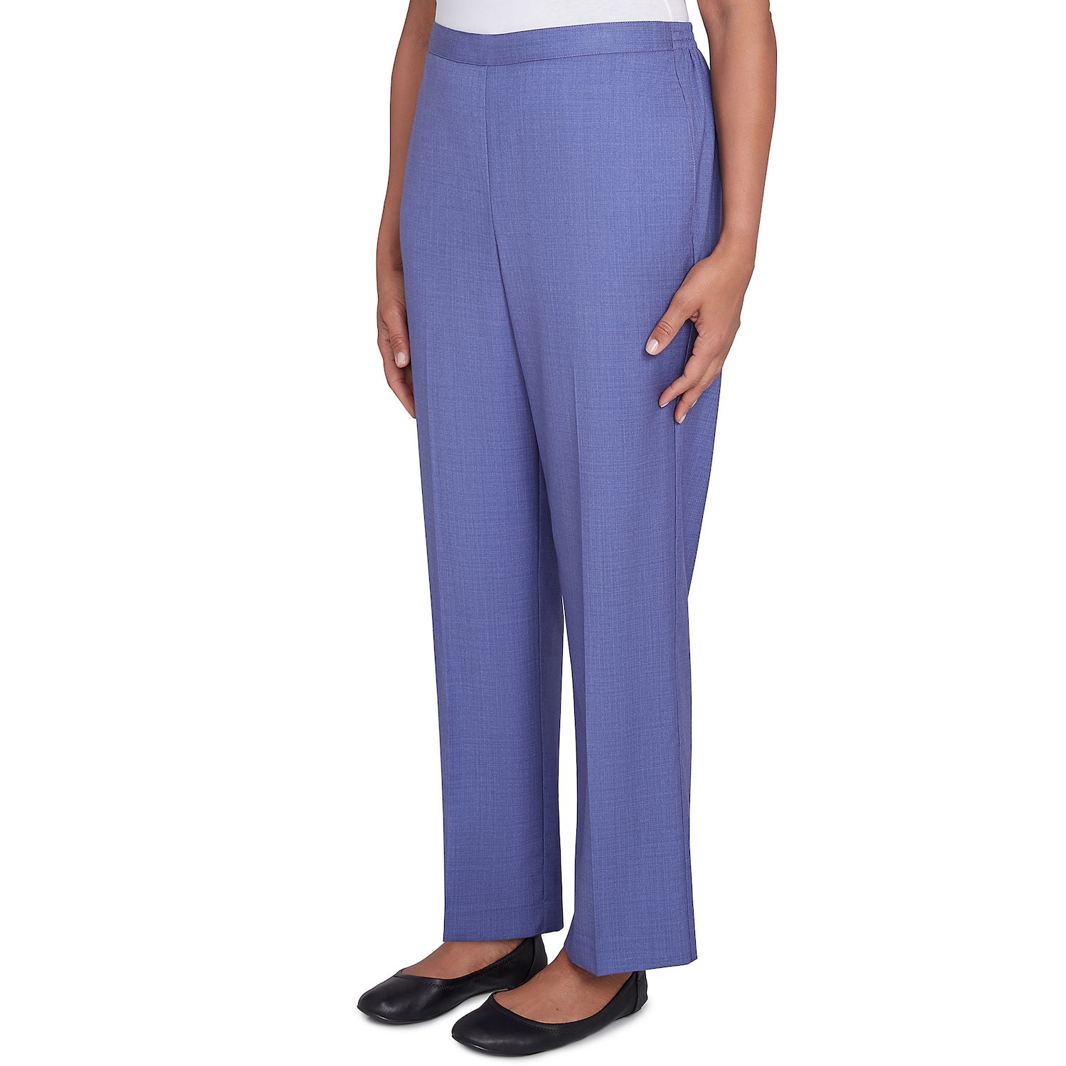Alfred Dunner Women's Checkmate Proportioned Denim Pants - Medium Length, Classic Fit, Elastic Back Waist - View #8