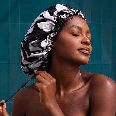Glow by Daye Satin Lined Adjustable Shower Cap
