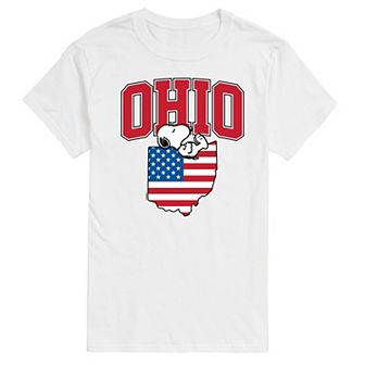 Men's Peanuts Snoopy Ohio Americana Graphic Tee