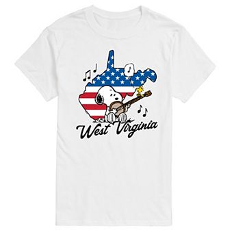 Men's Peanuts Snoopy West Virginia Americana Graphic Tee