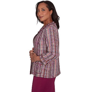 Women's Alfred Dunner Fringe Textured Jacket