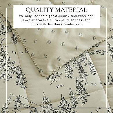 Madelinen® Lodge Reversible Winter Down Alternative Comforter Set with Shams
