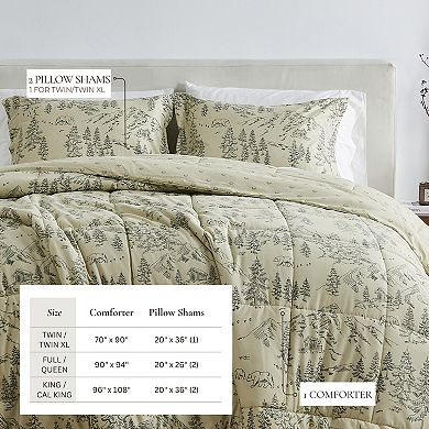 Madelinen® Lodge Reversible Winter Down Alternative Comforter Set with Shams