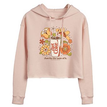 Juniors' Diet Coke Retro Flowers Cropped Hoodie