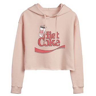 Juniors' Diet Coke Drink Diet Coke Cropped Hoodie