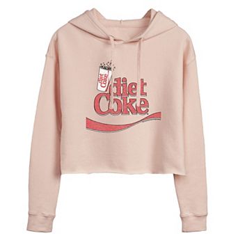 Juniors' Diet Coke Drink Diet Coke Cropped Hoodie