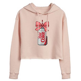 Juniors' Diet Coke Can Bow Cropped Hoodie