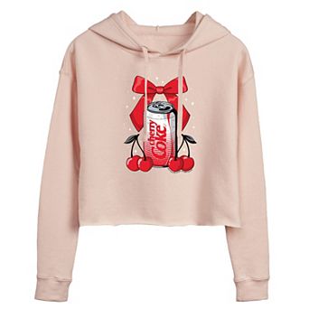 Juniors' Coca-Cola Cherry Can Bow Cropped Hoodie