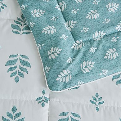 Madelinen® Reversible Solid / Print Down Alternative Comforter Set with Shams