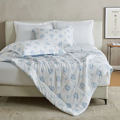 Madelinen® Reversible Solid / Print Down Alternative Comforter Set with Shams