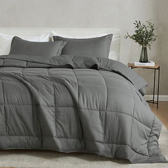 Madelinen® Reversible Solid Patterned Down Alternative Comforter Set with Shams