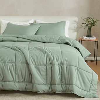 Madelinen® Reversible Solid Patterned Down Alternative Comforter Set with Shams