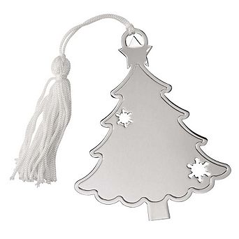 Holiday Tree Shaped Ornament With Snowflake Cutouts