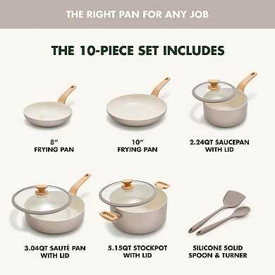 GreenPan Essence Ceramic Nonstick 10-pc. Cookware Set