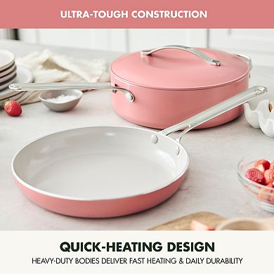 GreenPan Nova 3-pc. Healthy Ceramic Nonstick Cookware Set 10-in. Frypan & 4.37-qt. Sauté Pan with Lid