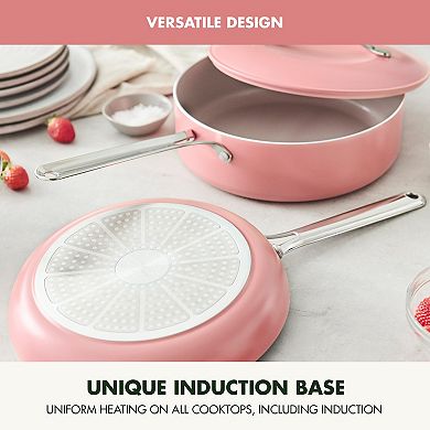 GreenPan Nova 3-pc. Healthy Ceramic Nonstick Cookware Set 10-in. Frypan & 4.37-qt. Sauté Pan with Lid