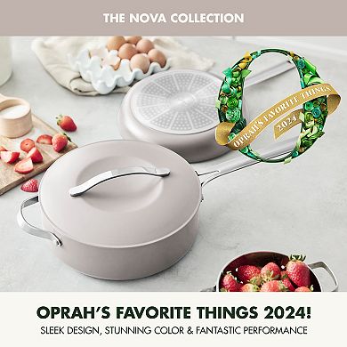 GreenPan Nova 3-pc. Healthy Ceramic Nonstick Cookware Set 10-in. Frypan & 4.37-qt. Sauté Pan with Lid