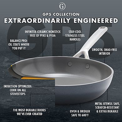 GreenPan GP5 Hard-Anodized Aluminum Healthy Ceramic Nonstick 14-pc. Cookware Pots & Pans Set