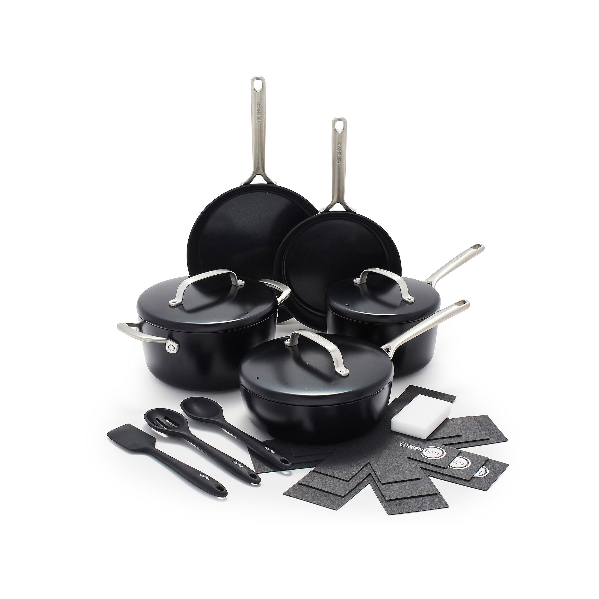 GreenPan GP5 Hard-Anodized Aluminum Healthy Ceramic Nonstick 14-pc. Cookwar