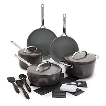 GreenPan GP5 Hard-Anodized Aluminum Healthy Ceramic Nonstick 14 pc Cookware Pots & Pans Set