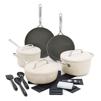 GreenPan GP5 Hard-Anodized Aluminum Healthy Ceramic Nonstick 14 pc Cookware Pots & Pans Set