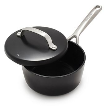 GreenPan GP5 Hard-Anodized Aluminum Advanced Healthy Ceramic Nonstick, 2-qt Saucepan Pot with Insulated Lid