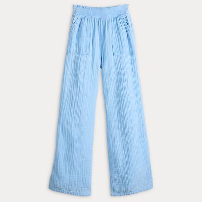 Juniors' SO® High-Rise Double Gauze Pants