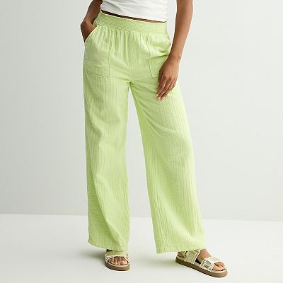 Juniors' SO® High-Rise Double Gauze Pants