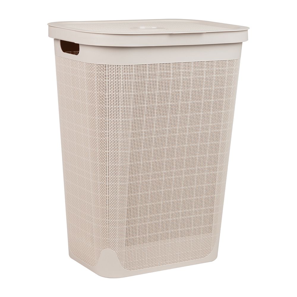 Mind Reader 60 Liter Laundry Hamper with Lid - Black