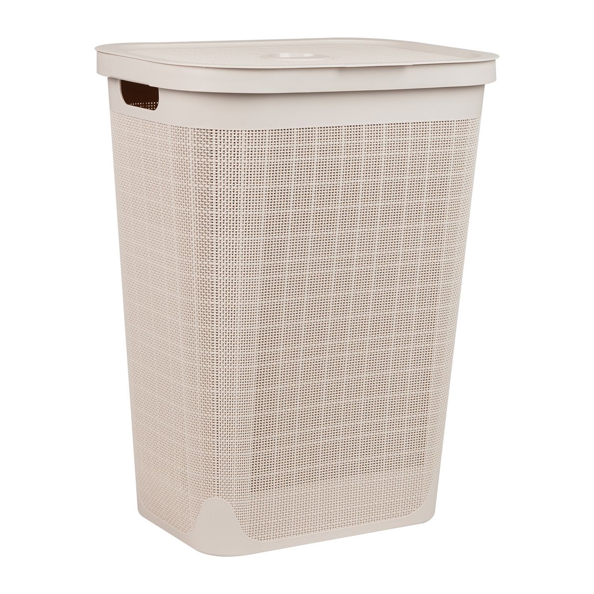 Mind Reader 60 Liter Laundry Hamper with Lid - Ivory