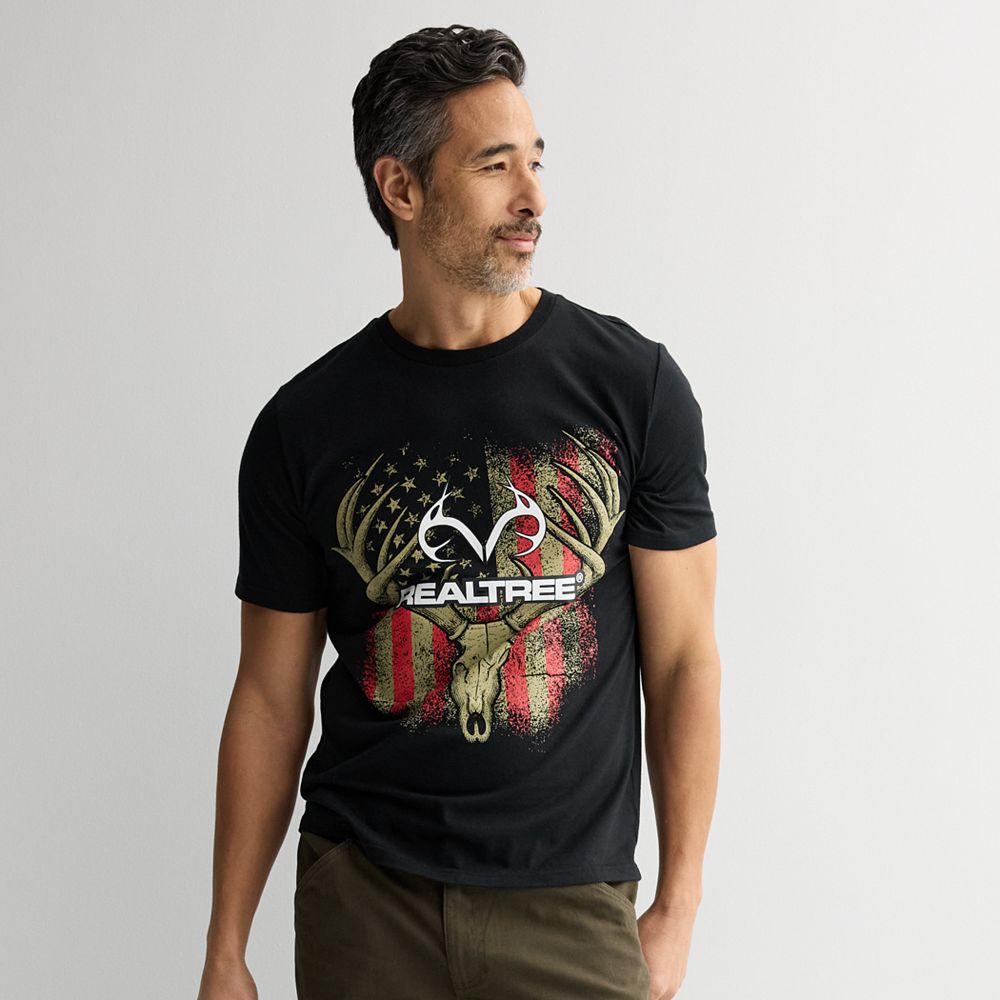 Realtree American Flag Logo Graphic Tee