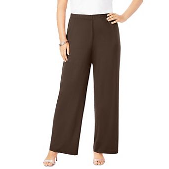Roaman's Women's Plus Size Petite Ultrasmooth Fabric Wide-leg Pant