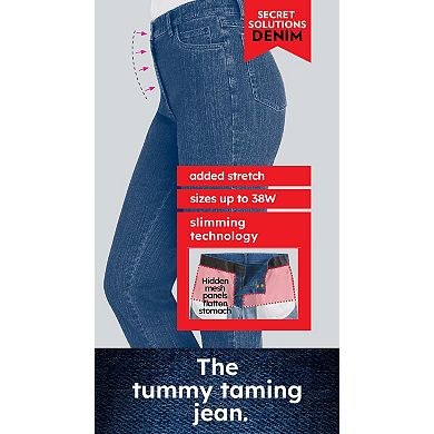 Woman Within Plus Size Petite Stretch Built-In Slimming Panel Bootcut Jeans