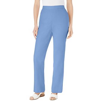 Woman Within Plus Size Petite Straight Leg Linen Pant