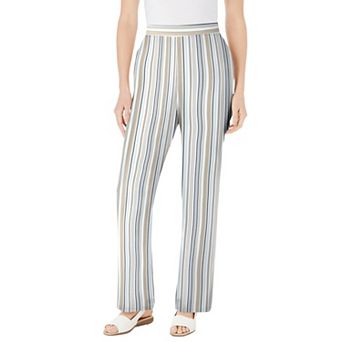 Woman Within Plus Size Petite Straight Leg Linen Pant