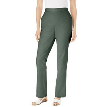Woman Within Plus Size Petite Straight Leg Linen Pant