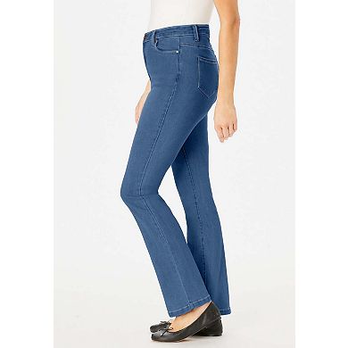 Woman Within Plus Size Petite Bootcut Stretch Comfort Denim Five-Pocket Jeans
