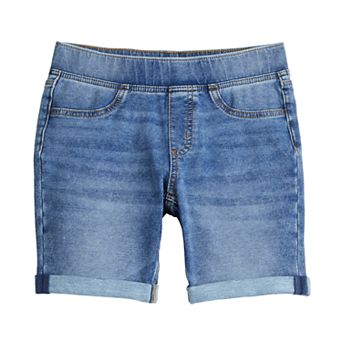 Girls 6-20 SO® Mid-Rise Pull-On Denim Bermuda Shorts in Regular & Plus Size