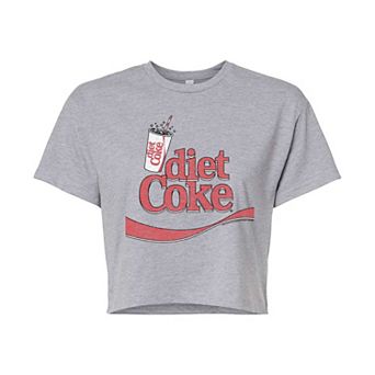Juniors' Diet Coke Drink Diet Coke Cropped Tee