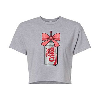 Juniors' Diet Coke Can Bow Cropped Tee