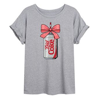 Juniors' Diet Coke Can Bow Oversized Tee